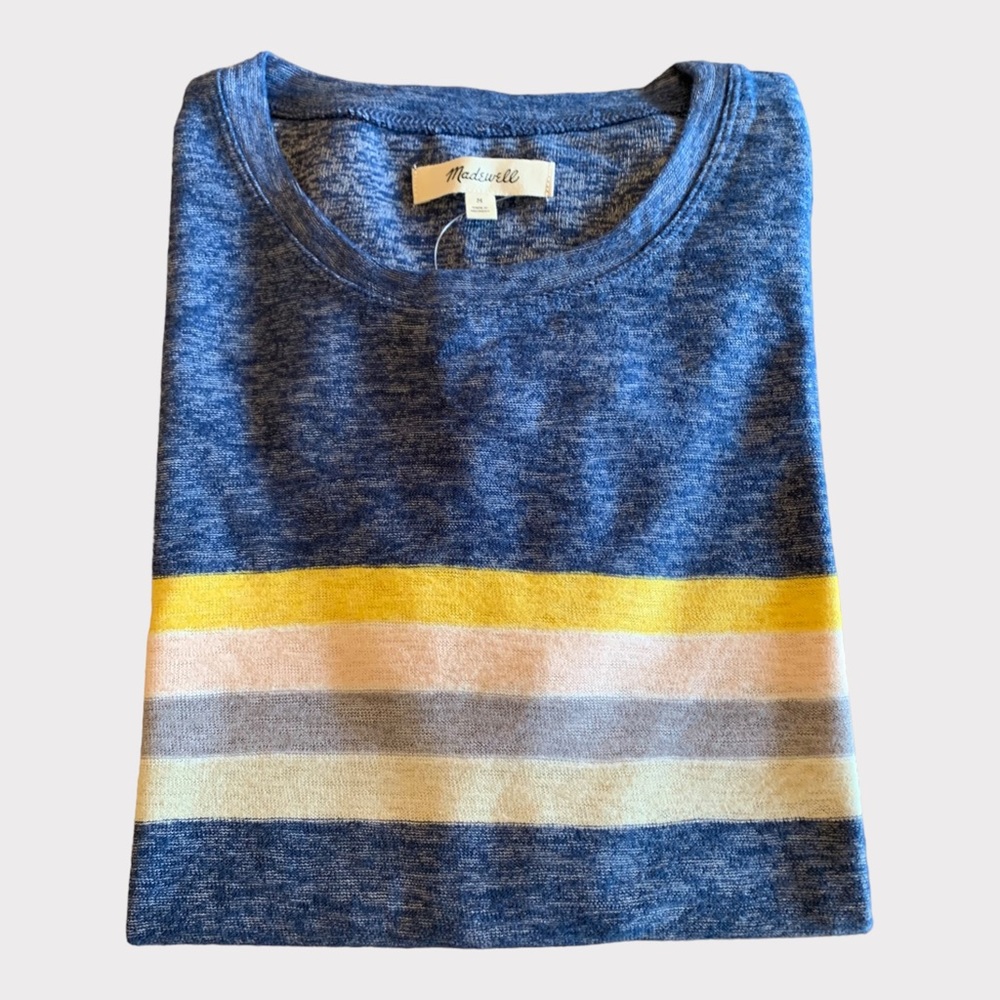 MADEWELL Woman’s Hi-Fi Shrunken Tee Blue Size Medium NWT